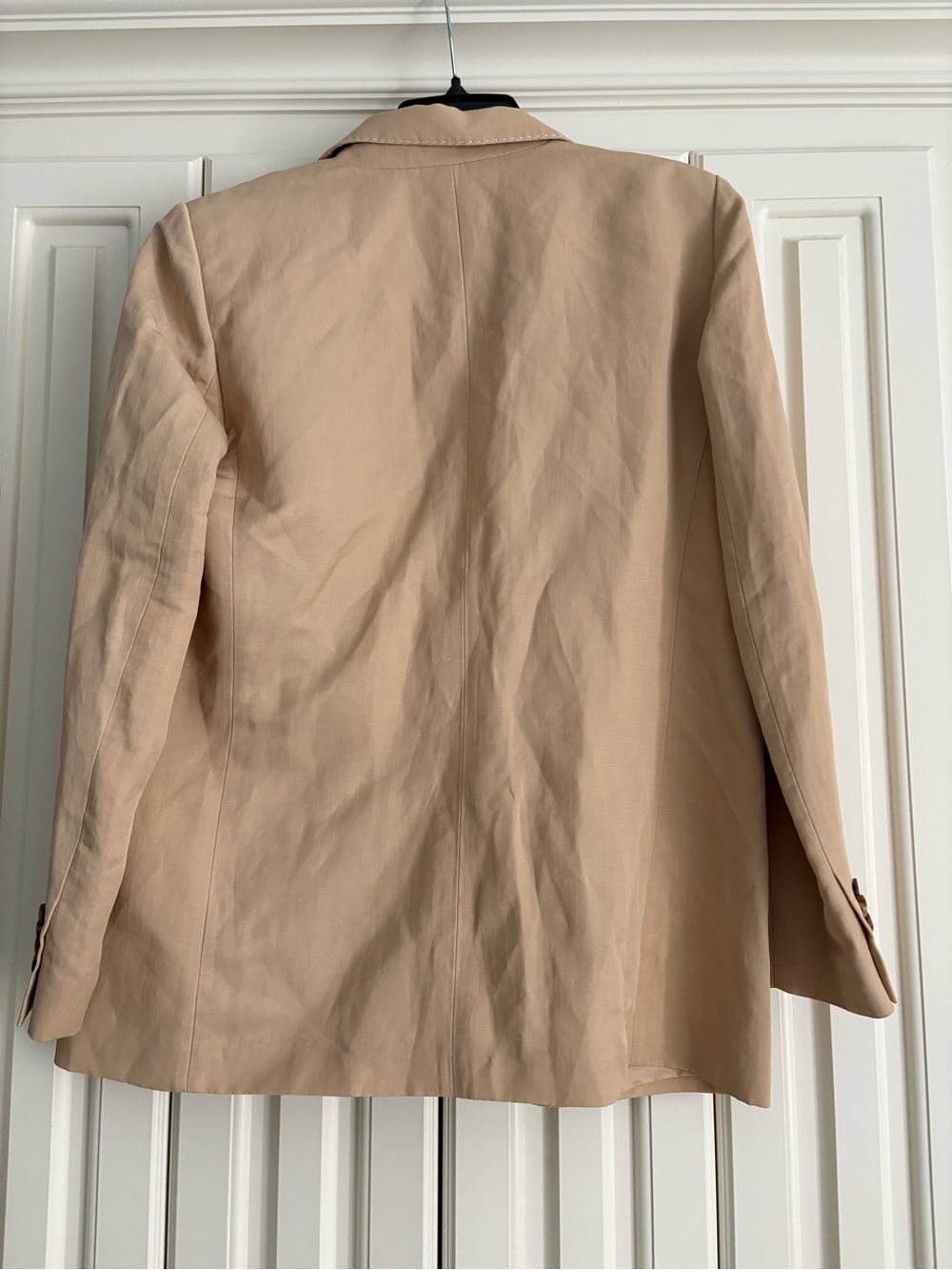 Lafayette 148 New York Tan Linen Blend Blazer Jacket Size 12 Careerwear Office - Picture 2 of 8